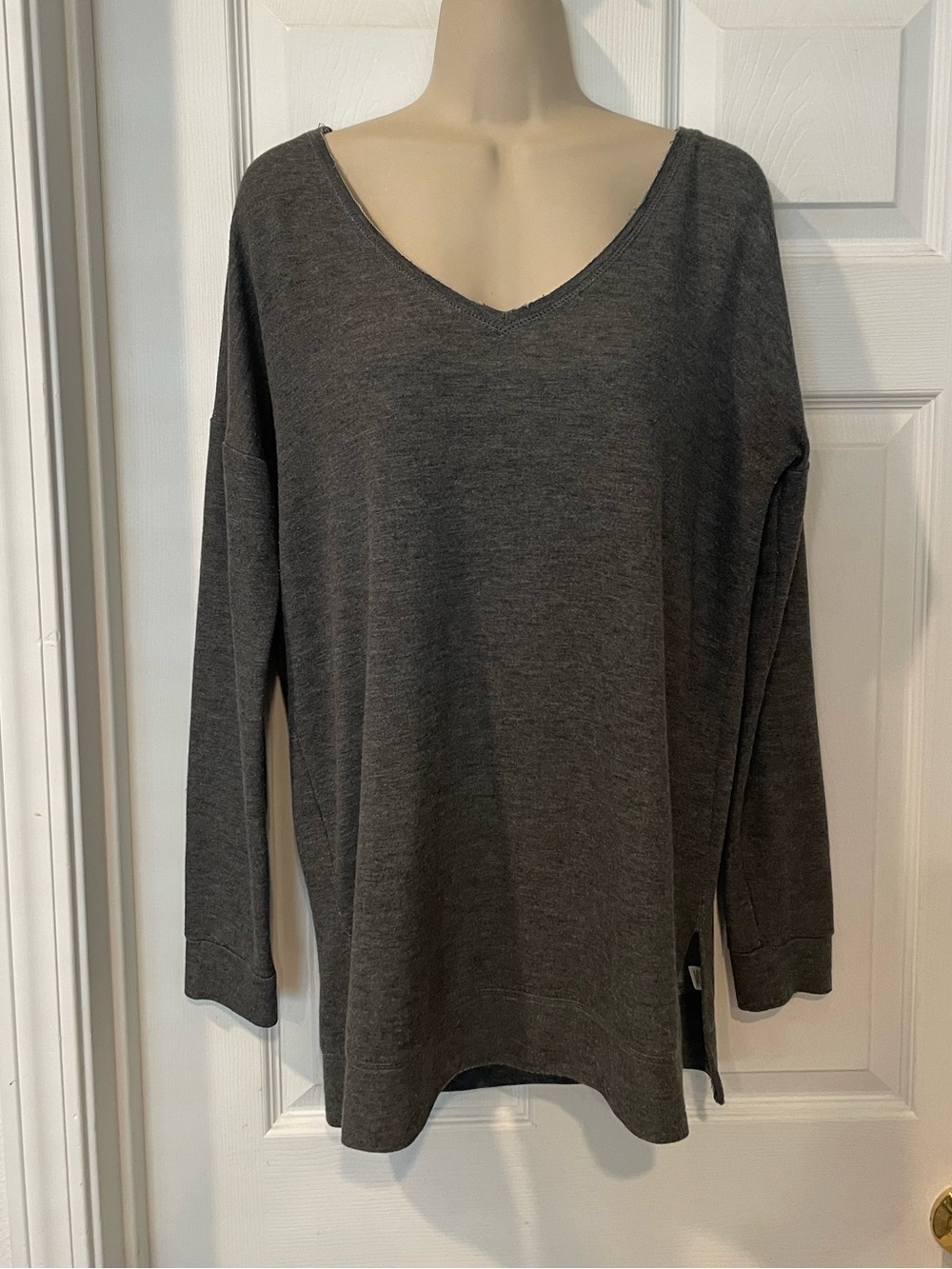 Tresics Charcoal V-Neck Long Sleeve Tunic